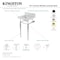 Kingston Brass 19 Carrara Marble Console Sink with Brass Legs 8 Faucet Drillings, Marble WhiteMatte Black KVPB1917M8SQ0 - alternate 2